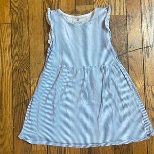 H &M girls blue and white dress size 6x/7
